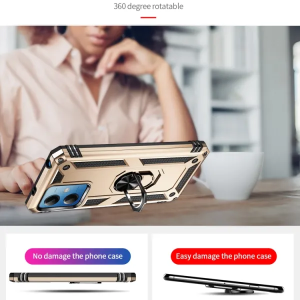 RING Obal s držiakom pre Xiaomi Redmi Note 12 5G zlatý