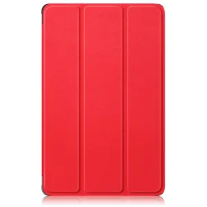 LEATHER Zaklápací obal pre Huawei Matepad SE červený
