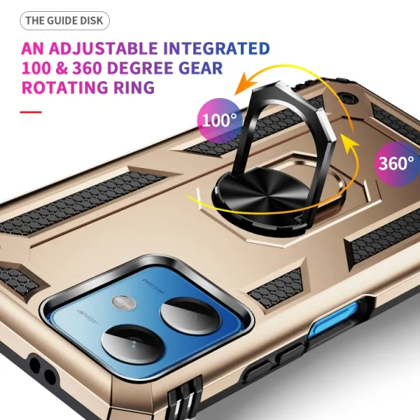 RING Obal s držiakom pre Xiaomi Redmi Note 12 5G zlatý