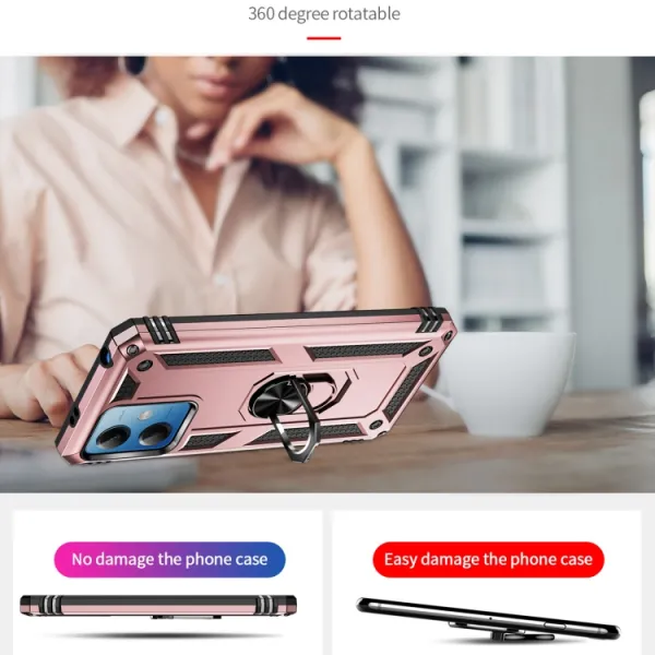 RING Obal s držiakom pre Xiaomi Redmi Note 12 5G ružový