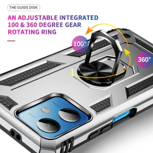RING Obal s držiakom pre Xiaomi Redmi Note 12 5G strieborný