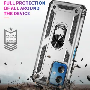 RING Obal s držiakom pre Xiaomi Redmi Note 12 5G strieborný