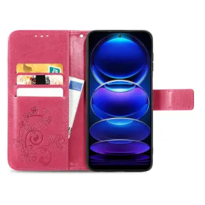 ART FLOWERS Peňaženkový kryt Xiaomi Redmi Note 12 5G tmavoružový