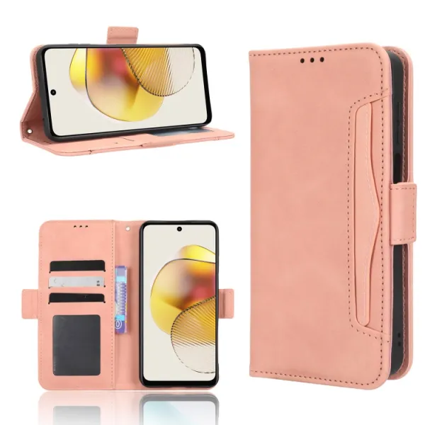 SLOT Peňaženkový obal pre Motorola Moto G73 5G ružový