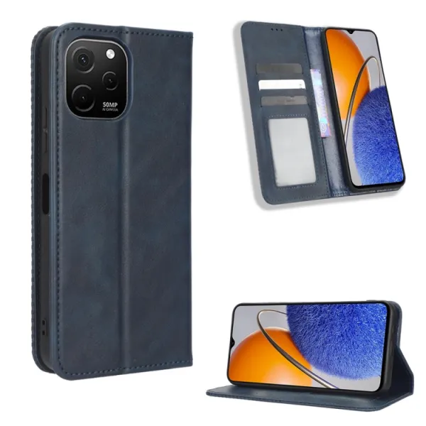 BUSINESS Peňaženkový kryt pre Huawei Nova Y61 modrý