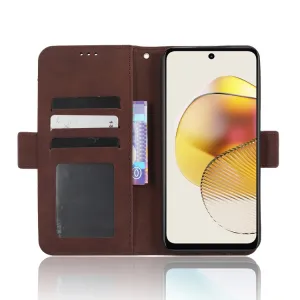 SLOT Peňaženkový obal pre Motorola Moto G73 5G hnedý
