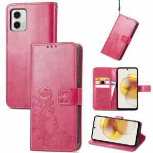 ART FLOWERS Peňaženkový kryt Motorola Moto G73 5G tmavoružový