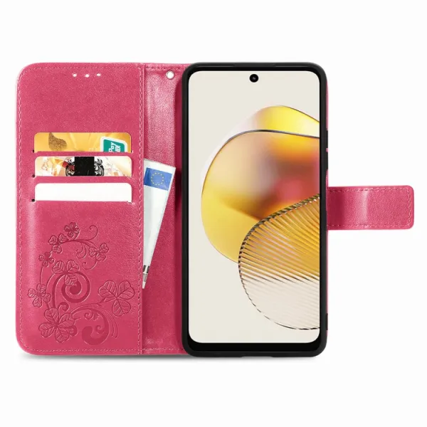 ART FLOWERS Peňaženkový kryt Motorola Moto G73 5G tmavoružový