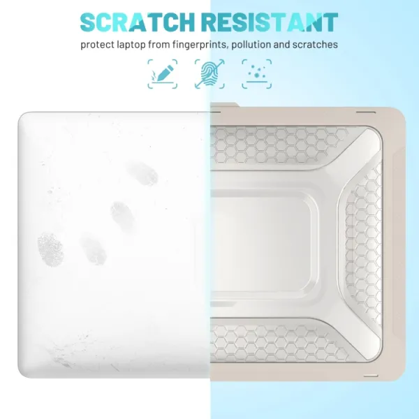 HONEYCOMB Odolné puzdro pre Apple MacBook Pro 13" A2251 / A2289 / A2338 bežové