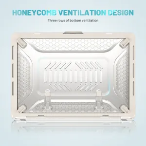 HONEYCOMB Odolné puzdro pre Apple MacBook Pro 13" A2251 / A2289 / A2338 bežové
