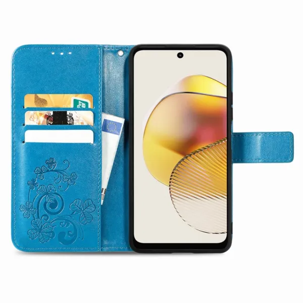 ART FLOWERS Peňaženkový kryt Motorola Moto G73 5G modrý