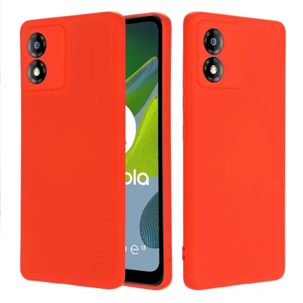 RUBBER Ochranný kryt pre Motorola Moto E13 červený