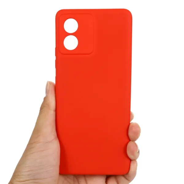 RUBBER Ochranný kryt pre Motorola Moto E13 červený