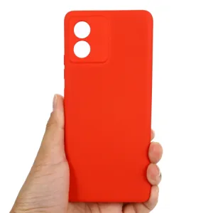RUBBER Ochranný kryt pre Motorola Moto E13 červený