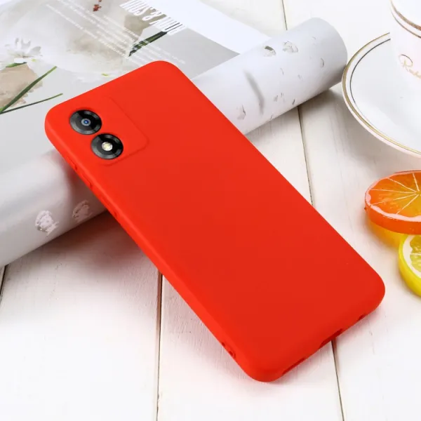 RUBBER Ochranný kryt pre Motorola Moto E13 červený
