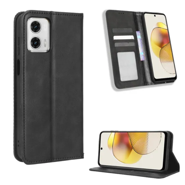 BUSINESS Peňaženkový kryt pre Motorola Moto G73 5G čierny