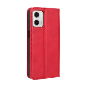 BUSINESS Peňaženkový kryt pre Motorola Moto G73 5G červený