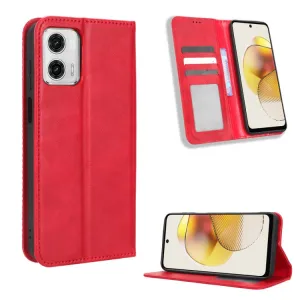 BUSINESS Peňaženkový kryt pre Motorola Moto G73 5G červený