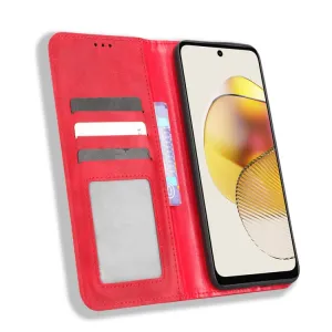 BUSINESS Peňaženkový kryt pre Motorola Moto G73 5G červený