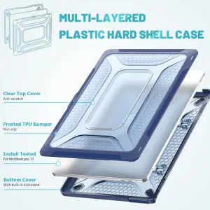 HONEYCOMB Odolné puzdro pre Apple MacBook Pro 13" A2251 / A2289 / A2338  modré