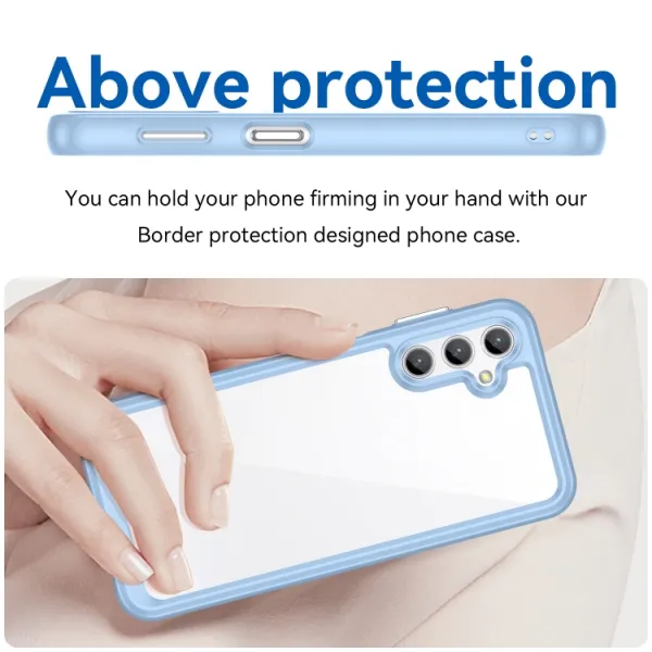 CRYSTAL Ochranný kryt pre Samsung Galaxy A14 svetlomodrý