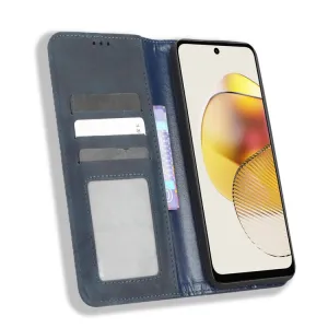 BUSINESS Peňaženkový kryt pre Motorola Moto G73 5G modrý
