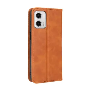BUSINESS Peňaženkový kryt pre Motorola Moto G53 5G hnedý