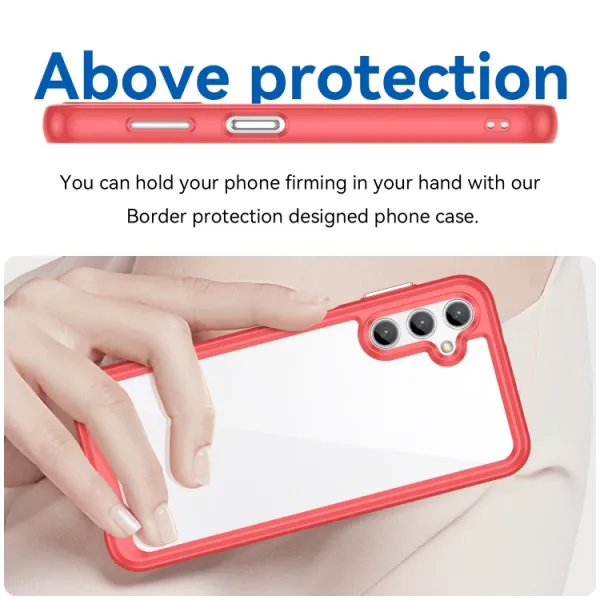 CRYSTAL Ochranný kryt pre Samsung Galaxy A14 červený