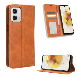 BUSINESS Peňaženkový kryt pre Motorola Moto G53 5G hnedý