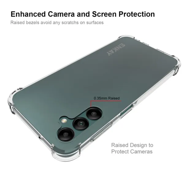 ENKAY AIRBAG Extra odolný kryt Samsung Galaxy A14 5G priehľadný