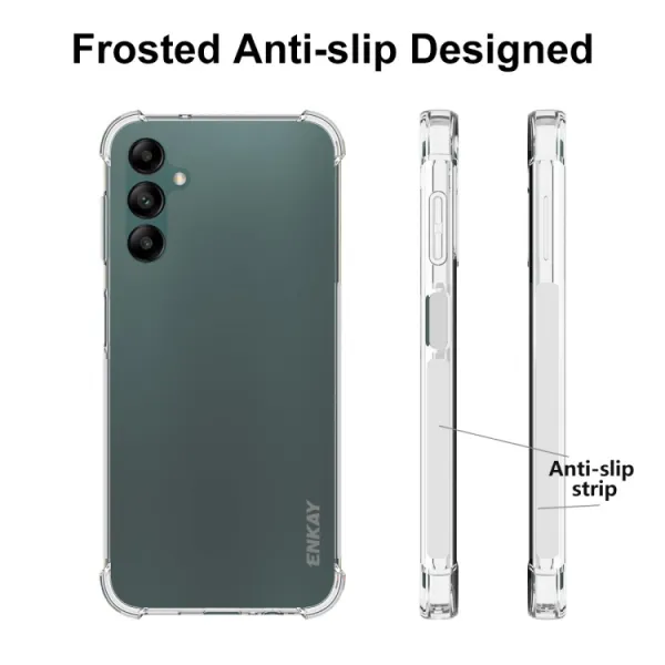 ENKAY AIRBAG Extra odolný kryt Samsung Galaxy A14 5G priehľadný