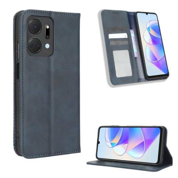 BUSINESS Peňaženkový kryt pre Honor X7a modrý