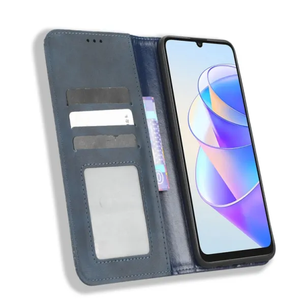 BUSINESS Peňaženkový kryt pre Honor X7a modrý