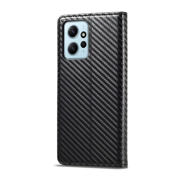 IMEEKE CARBON Peňaženkový kryt Xiaomi Redmi Note 12