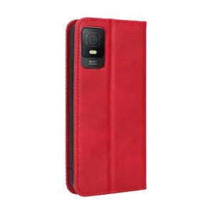 BUSINESS Peňaženkový kryt pre TCL 403 červený