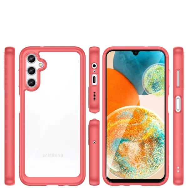 CRYSTAL Ochranný kryt pre Samsung Galaxy A14 5G červený