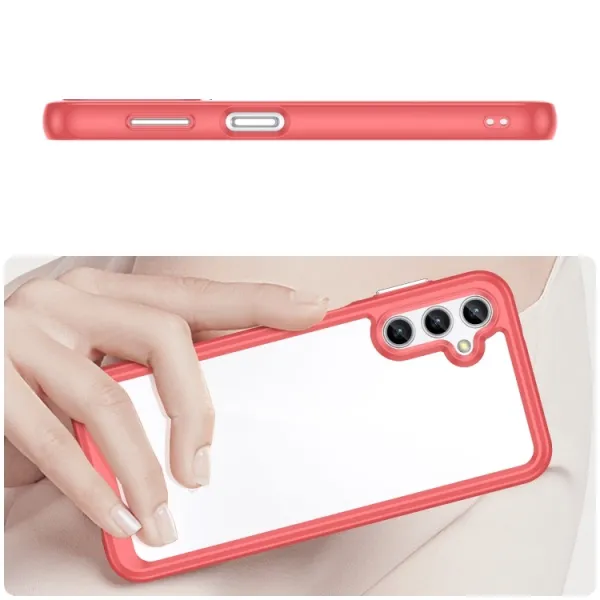 CRYSTAL Ochranný kryt pre Samsung Galaxy A14 5G červený