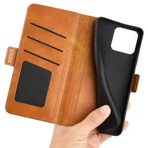 SIDE Peňaženkové puzdro pre Xiaomi 13 svetlohnedé