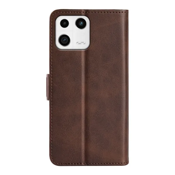 SIDE Peňaženkové puzdro pre Xiaomi 13 tmavohnedé