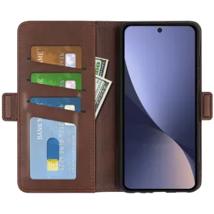 SIDE Peňaženkové puzdro pre Xiaomi 13 tmavohnedé