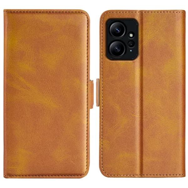 SIDE Peňaženkové puzdro pre Xiaomi Redmi Note 12 svetlohnedé