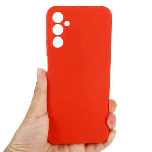 RUBBER Ochranný kryt pre Samsung Galaxy A14 červený