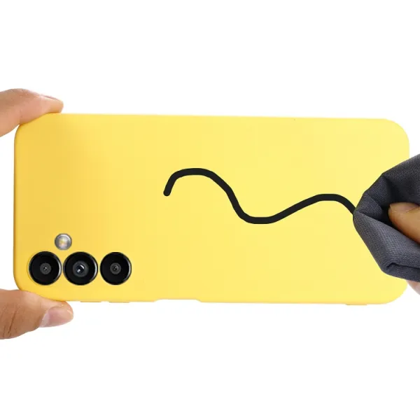 RUBBER Ochranný kryt pre Samsung Galaxy A14 žltý