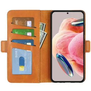 SIDE Peňaženkové puzdro pre Xiaomi Redmi Note 12 svetlohnedé