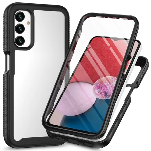 DUAL Obojstranný kryt s fóliou Samsung Galaxy A14 5G čierny