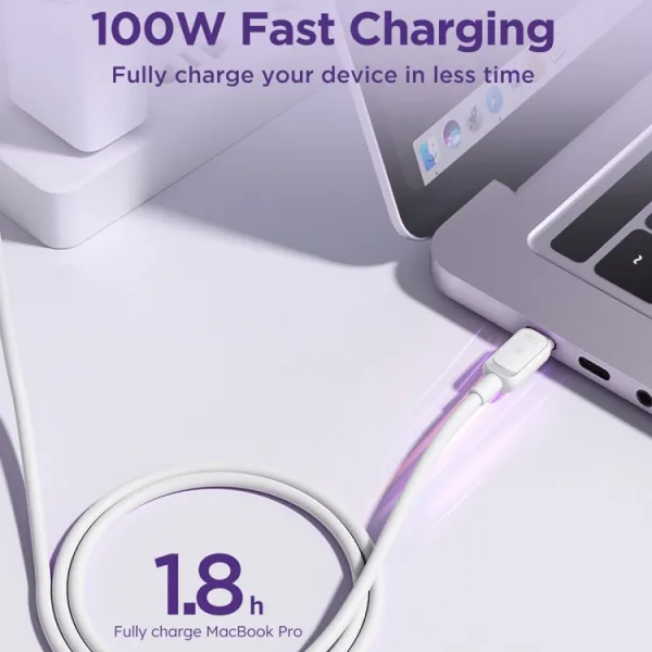 JOYROOM S-CC100A14 100W Kábel USB Type-C - USB Type-C 1m biely