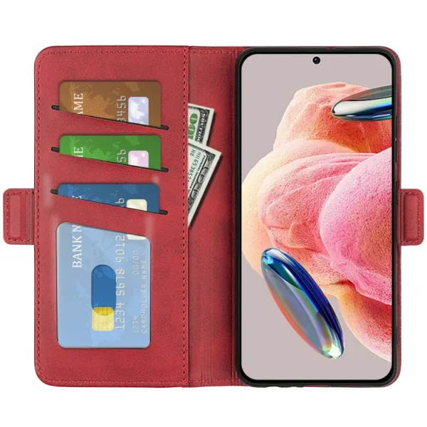 SIDE Peňaženkové puzdro pre Xiaomi Redmi Note 12 červené