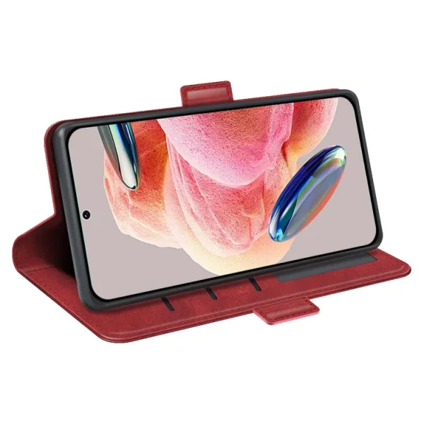 SIDE Peňaženkové puzdro pre Xiaomi Redmi Note 12 červené