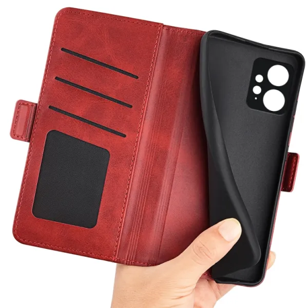 SIDE Peňaženkové puzdro pre Xiaomi Redmi Note 12 červené