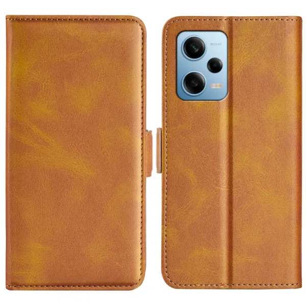 SIDE Peňaženkové puzdro pre Xiaomi Redmi Note 12 Pro 5G svetlohnedé